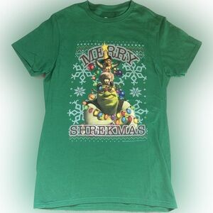 Merry Shrekmass Christmas Holiday Shrek Donkey Graphic T Shirt